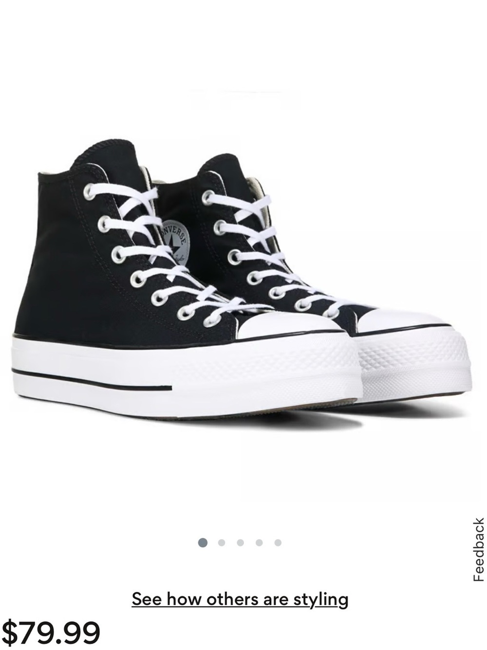 Women's Chuck Taylor All Star Hi Lift Platform Sneaker New in Box